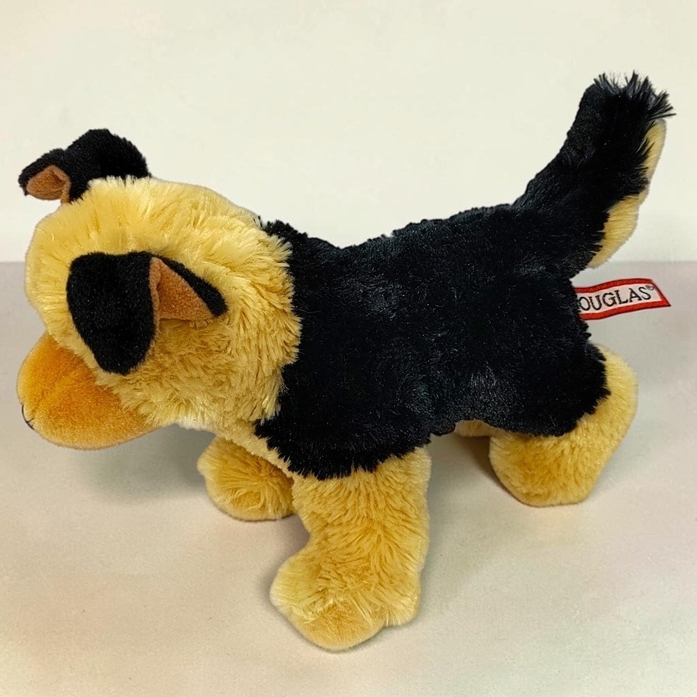 Douglas Cuddle Toys 8" German Shepherd Plush Stuffed Animal Dog Black Tan 4079